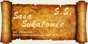 Saša Šukalović vizit kartica